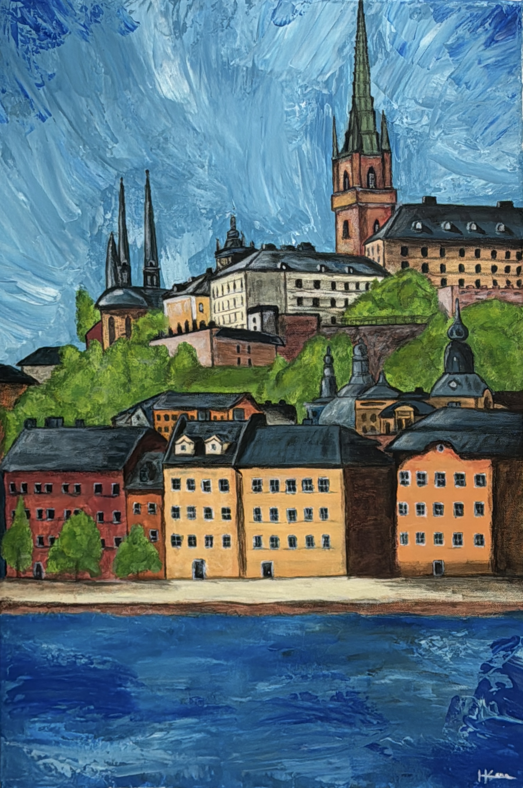 Painting titled Stockholm